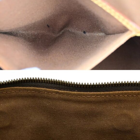 LOUIS VUITTON LV Logo Alma Hand Bag Monogram Leather Brown France M51130 35HB980 - Picture 8 of 16